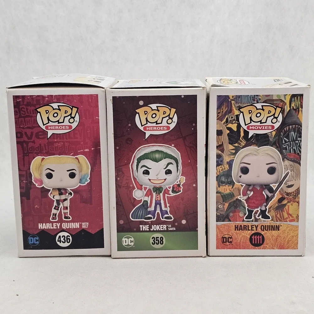 Funko Pop DC Suicide Squad Lot Harley Quinn #436 #1111  Joker As Santa #358